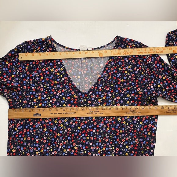 Gap Long Sleeve Shift Dress Navy Floral, long sleeves Women’s size XL Tall - Picture 2 of 11